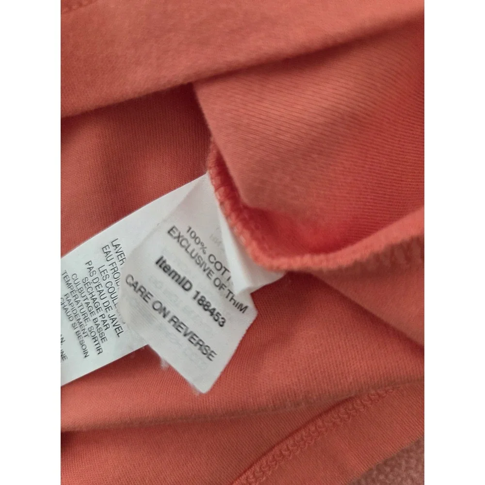 Women's ll Bean Fleece Vest‎ Two Piece Set Mock Turtleneck L/XL Orange Peach